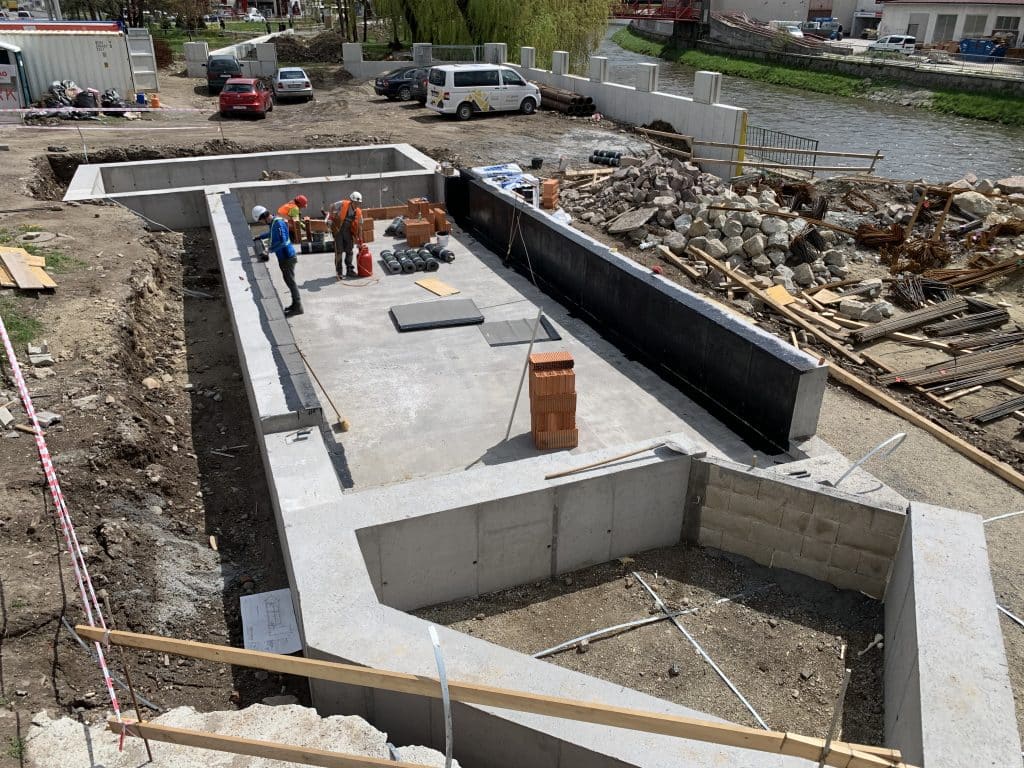 Betónové základy stavby – elektrorozvodňa, Banská Bystrica