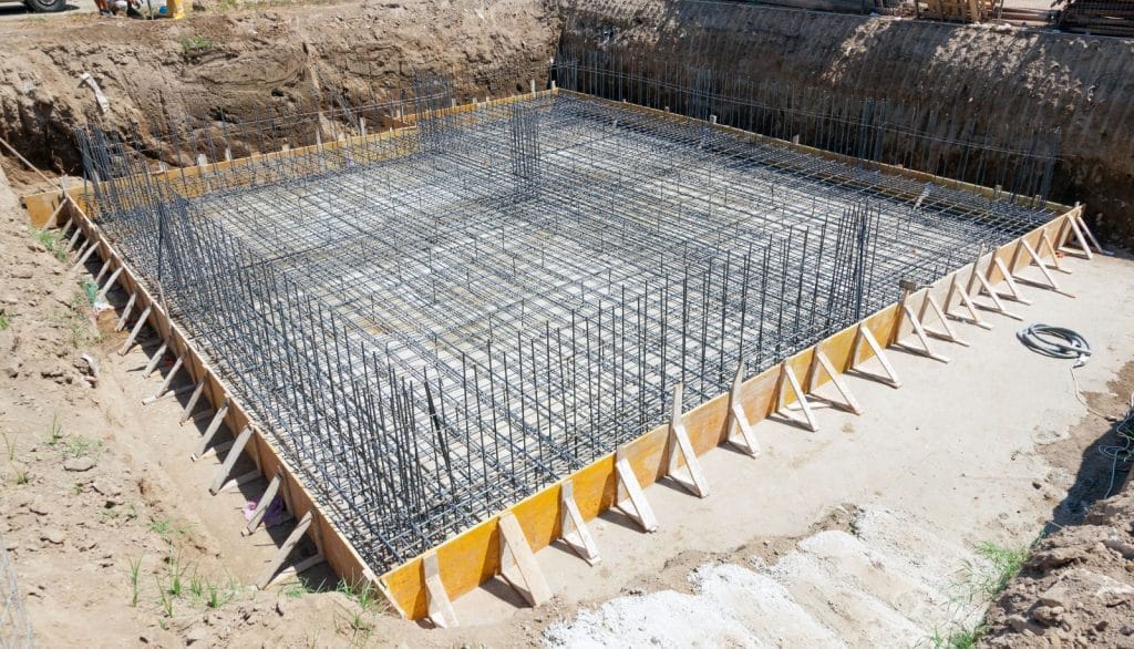 Výstuž základovej dosky v debnení – elektrorozvodňa, Banská Bystrica